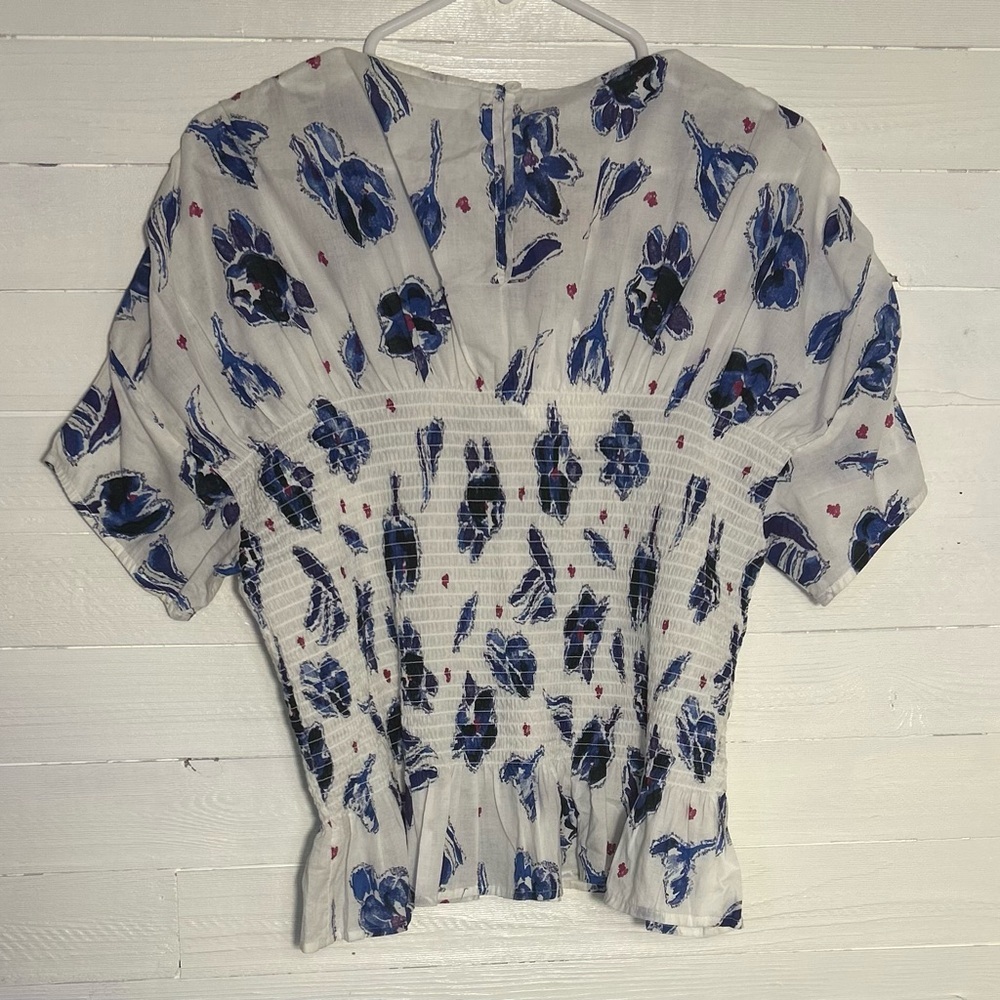 NWT Baum und Pferdgarten Mynowa Womens blue tulip top. Size 10 (40 on tag). - Picture 7 of 9